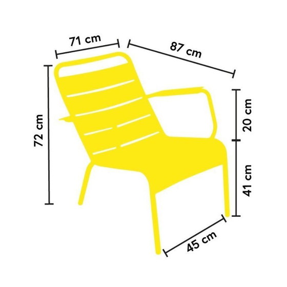 Image 1 of Due Fermob Luxembourg Fermob Luxembourg Poltrona bassa con braccioli Steel Grey