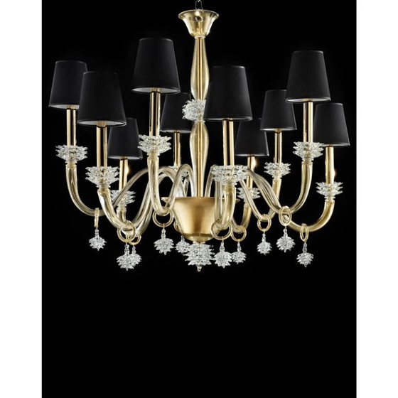 Image 1 of Moderner venezianischer „Rostrato“-Kronleuchter aus Muranoglas