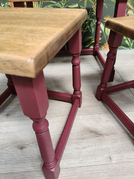 Vintage Bijzettafeltjes, Set Van 3 – Wood (photo 5 of 6)