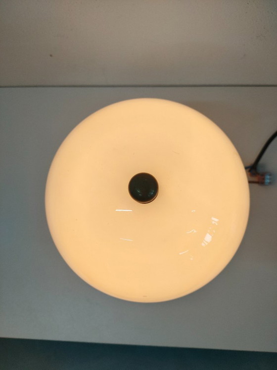 Image 1 of Plafonnier vintage spécial en verre opale (style Art Déco)