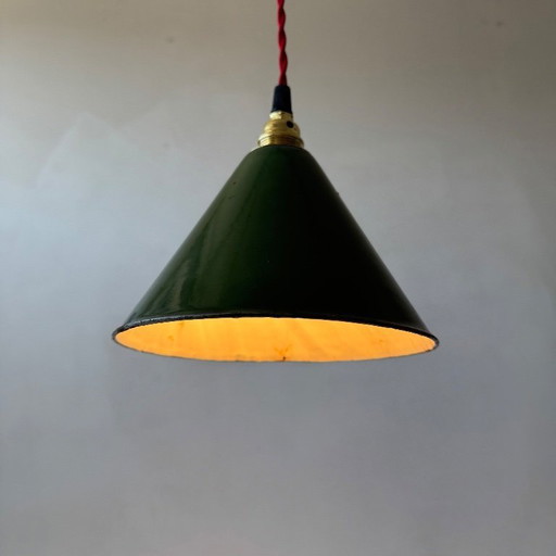 LOT 2 GREEN CONICAL WORKSHOP HANGERS