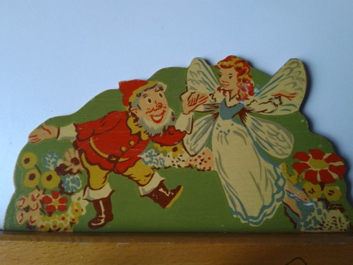 Porte-manteau d'enfant vintage en bois de hêtre des années 1960