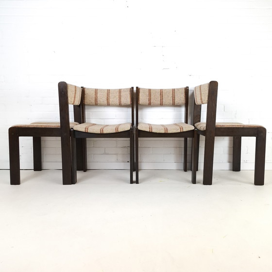 Image 1 of 4x vintage 70s Brutalist dining chairs