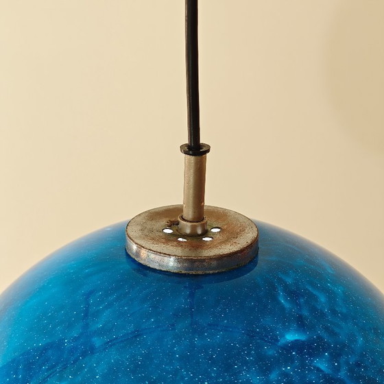 Image 1 of Vintage Peill & Putzler Galaxy Blue hanglamp