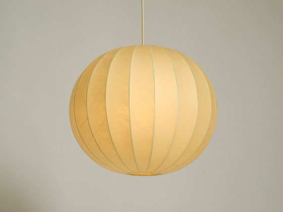 Image 1 of Beautiful round Cocoon pendant lamp in very good original vintage condition from the 1960s