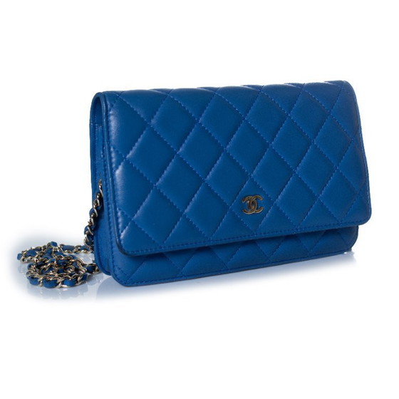Portafoglio Chanel con catena, colore blu. – Borse a spalla, Lambskin (photo 3 of 12)