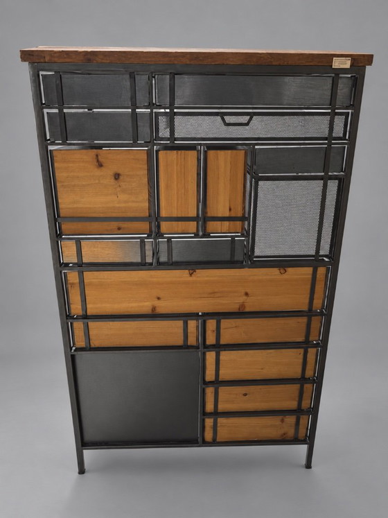 Boltze Industrial ‘Collect’ Chest of drawers – Tough & Unique – Wood, Iron (photo 7 of 7)