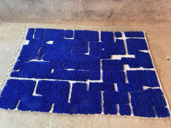 Blauer gemusterter Teppich 160/250cm – Teppiche & Läufer, Wolle (photo 2 of 9)
