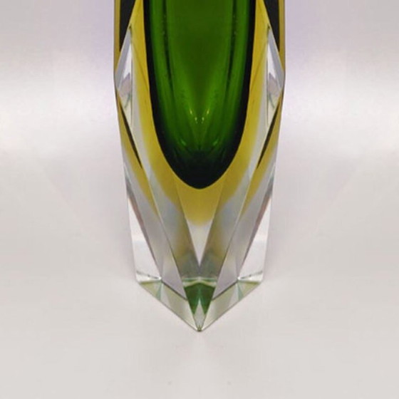 Image 1 of Atemberaubende grüne Vase aus den 1960er Jahren von Flavio Poli für Seguso. Hergestellt in Italien.