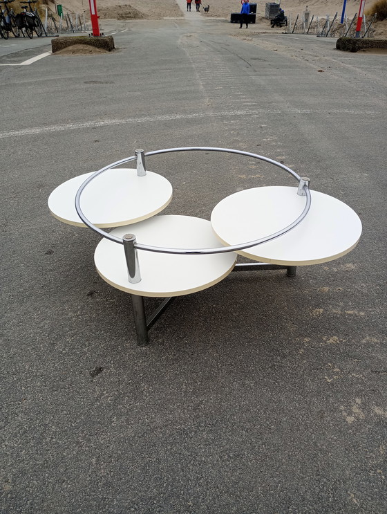 Image 1 of Space age coffee table modular chrome, smoked glass
