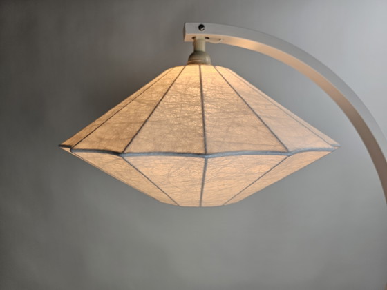 Image 1 of Lampadaire Caprani avec abat-jour cocon graphique, Danemark, années 1970