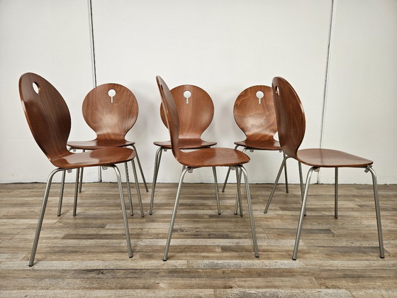 Image 1 of Sechs stapelbare Esszimmerstühle von Calligaris