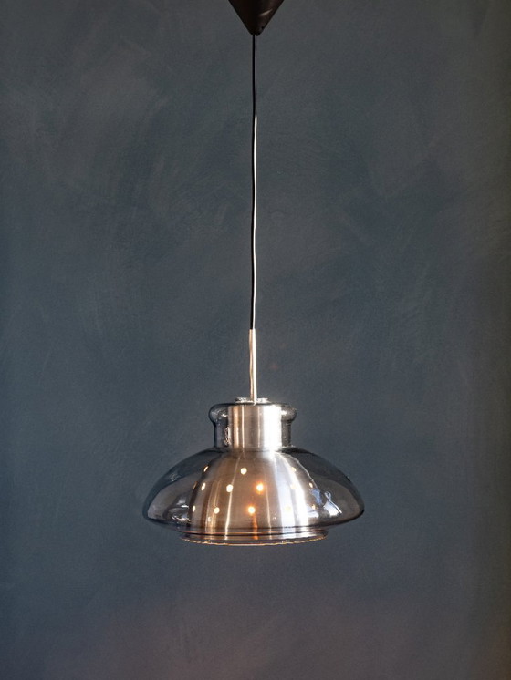 Image 1 of Vintage glass pendant lamp by Doria Leuchten