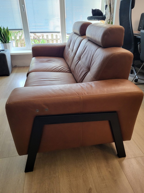 Image 1 of Ledersofa (braunes Leder) mit Relaxfunktion