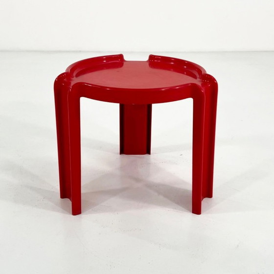 Image 1 of Table d'appoint rouge de Giotto Stoppino pour Kartell, années 1970