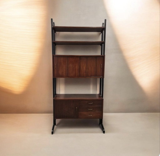 Vintage wall cabinet modular wall rack Formule furniture bookcase – wandrek, Wood