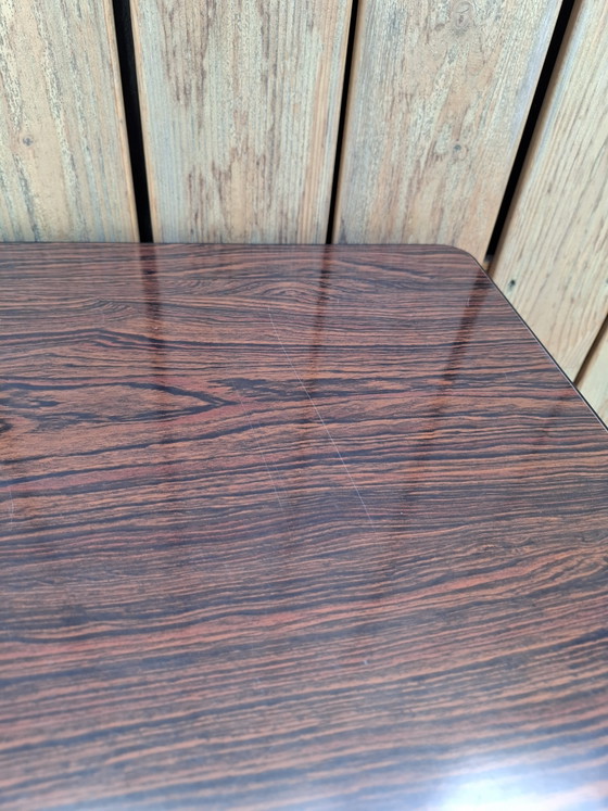 Image 1 of Vintage kitchen table with 2 chairs. 1960s