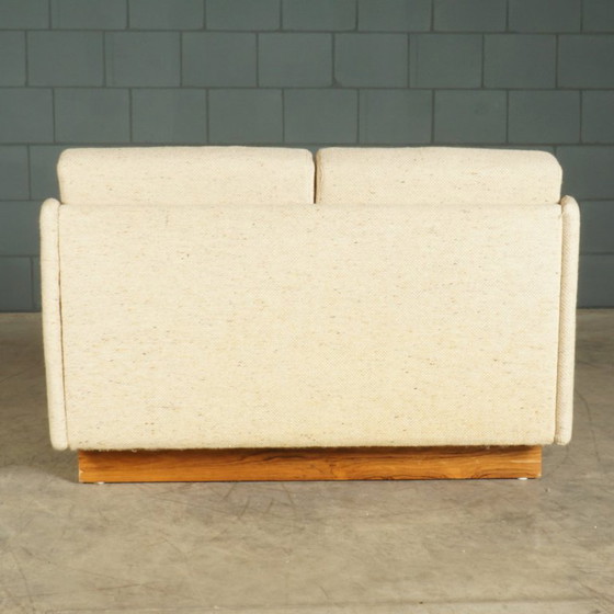 Vintage two-seater sofa – beige fabric – 1960s – 2 seaters, Textile (photo 7 of 16)