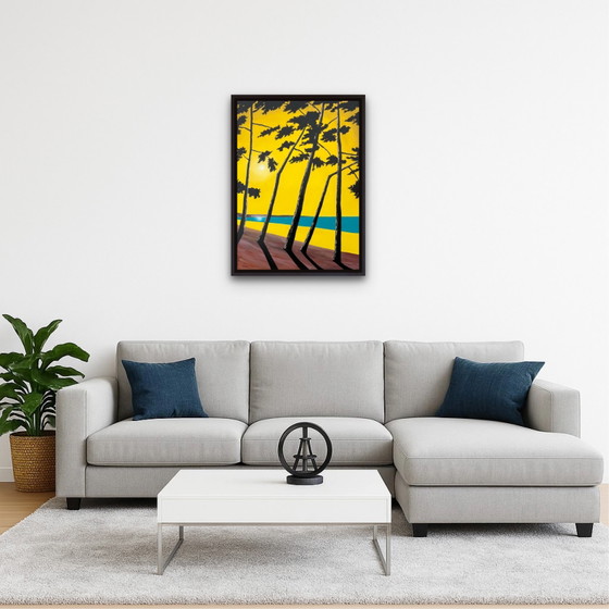Image 1 of Acrylic and ink on canvas. 70x50cm