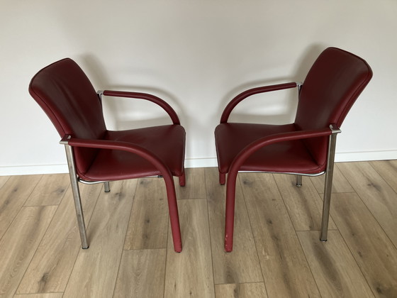 Leolux Cimaronne Dining chairs – Leather, Chrome (photo 3 of 6)
