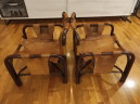 Tito Agnoli Leather Safari Chairs for Bonacina, 1960s Italy