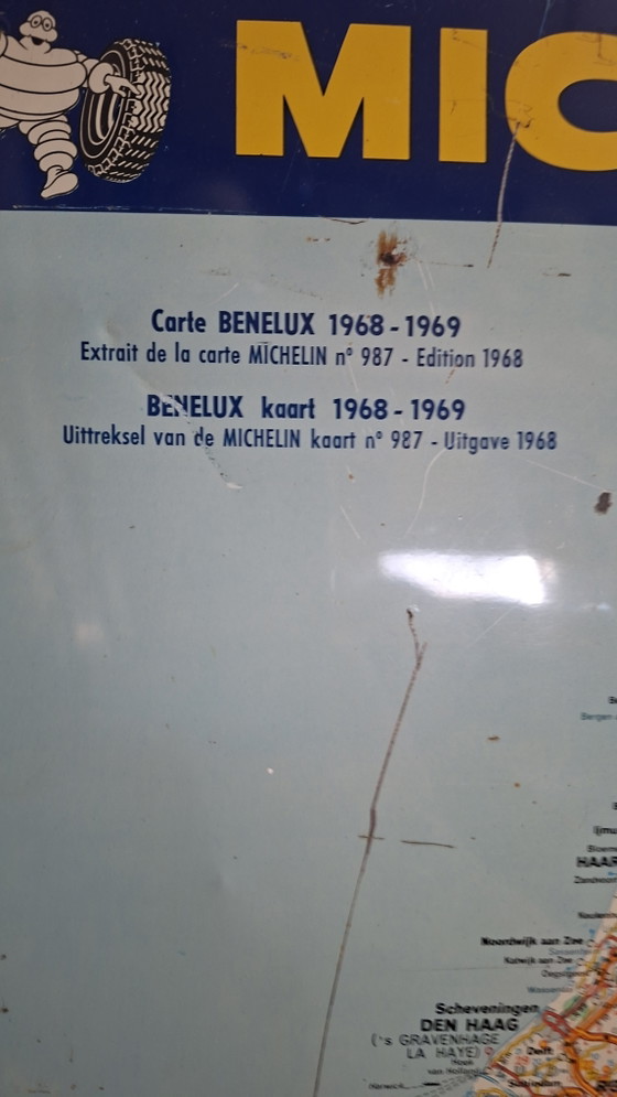 Vintage metalen Michelin Benelux wandkaart 1968 – Wanddecoratie (photo 2 of 5)