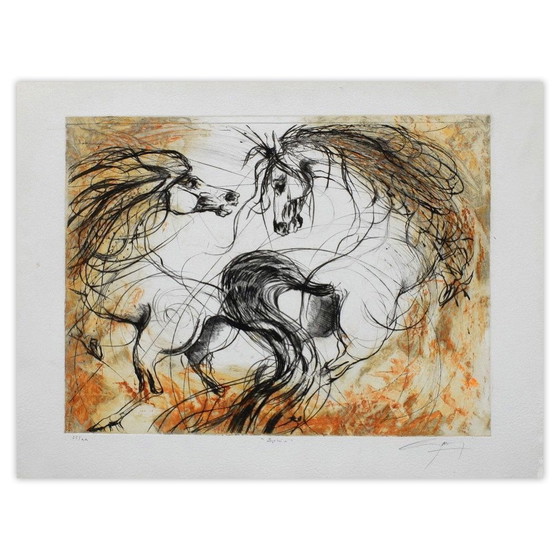 Jean-Marie Guiny ondertekende ets Zéphyr 2002 – Litho's & Zeefdrukken, Paper (photo 4 of 5)