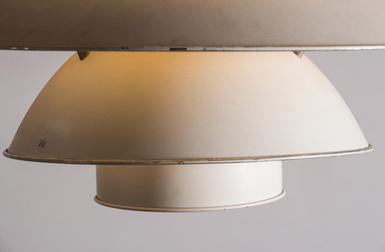 Image 1 of Danish suspension lamp in brushed metal, Model PH 6 ½ -6V Called "Charlottenborg" by Poul Henningsen for Louis Poulsen