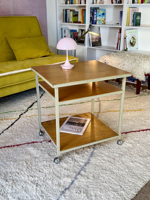 1970s industrial side table Vintage Servierwagen Space Age Coffee table 
