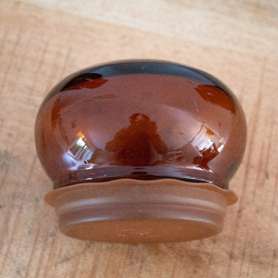 Vintage set of Belgian amber-brown glass apothecary jars – Decorative Objects (photo 8 of 10)