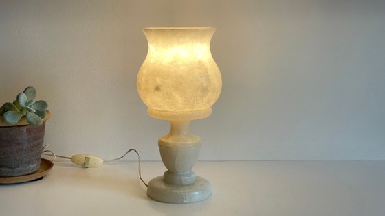 Tulip Lamp 1970s Alabaster Stone – Table lamps (photo 6 of 10)