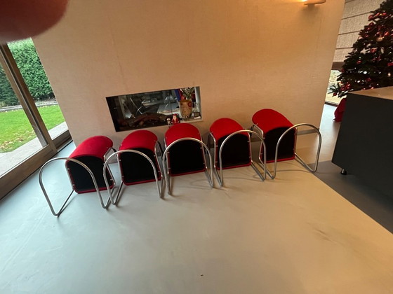 Image 1 of 5x Vintage Gispen 413 Dining Room Chairs