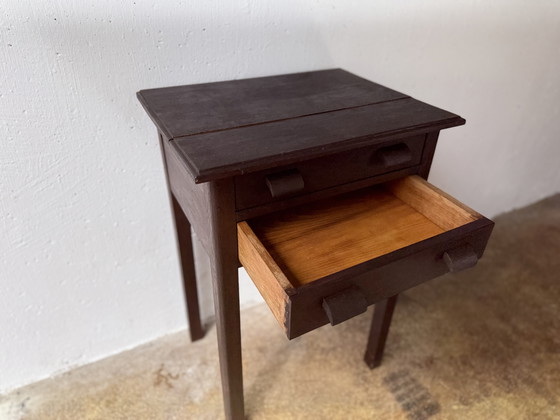 Image 1 of 1930s Vintage Oak Console Table Side Table Console Table
