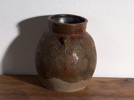 Antike chinesische glasierte Steingutvase – China, um 1900 – Vasen (photo 23 of 40)