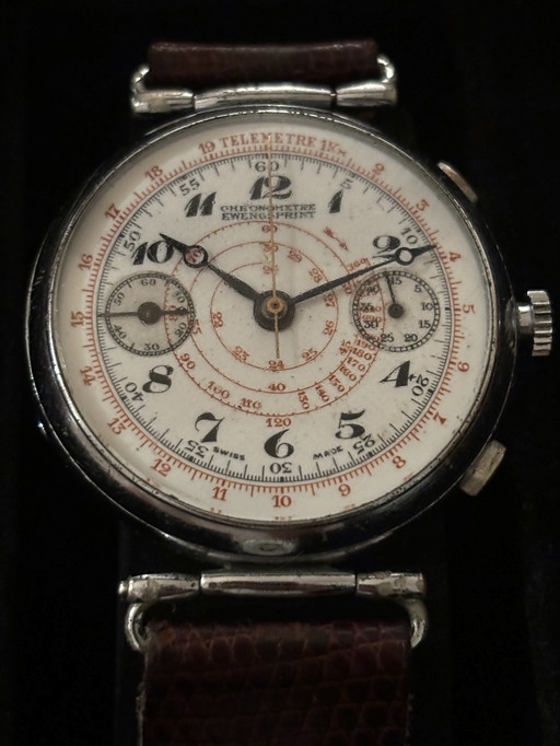 Ewingsprint war watch 1930s chronograph 