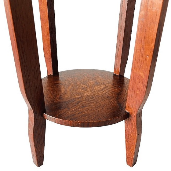 Image 1 of Vintage art deco plant table Amsterdam School side table 1930s