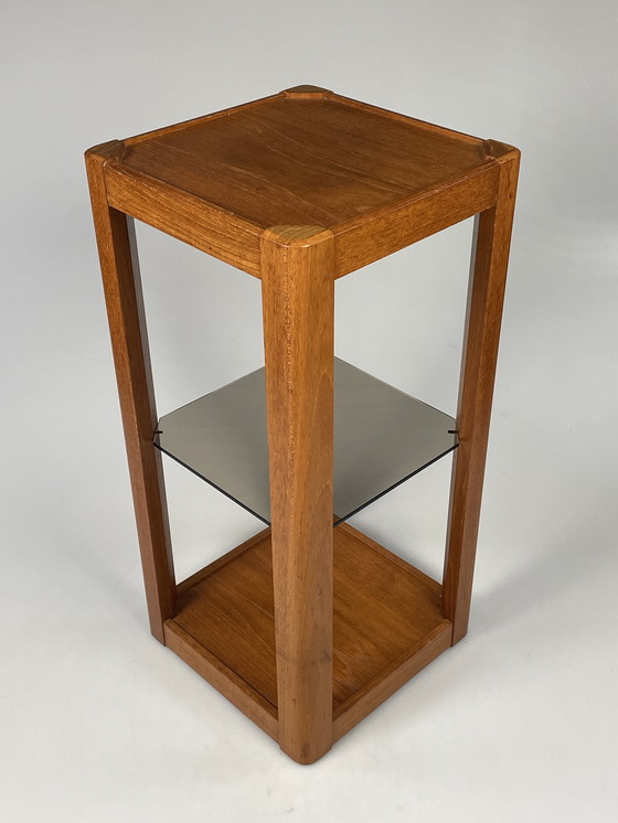 Image 1 of Vintage Pilaar / Etagère / Plantenstaander, Uldum Mobler, Denemarken 1970's