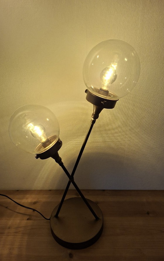 2 Design Lampen Tafellampen/ Vloerlampen. – Metal (photo 3 of 13)