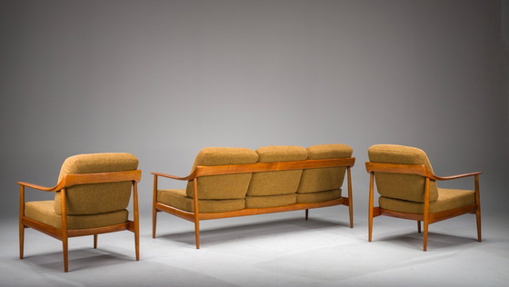 Image 1 of Mid-Century Lounge Chairs and 3-Seater Sofa by Walter Knoll Antimott, 1960s, Set of 3