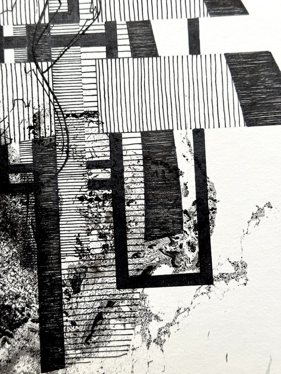 Image 1 of Eugène Eechaut (1928-2019) - Ink Composition, Female Form. 1981