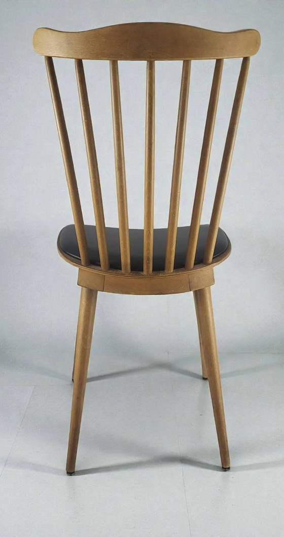 Menuet Stuhl von Baumann, 1960 – Esszimmerstühle, Wood, Skai (photo 5 of 8)