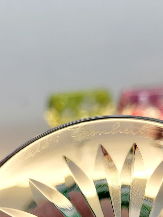 Image 1 of Set of 4 Val Saint Lambert "Berncastel" No. 204 Roemer glasses – hand-cut crystal – Belgium, 1905