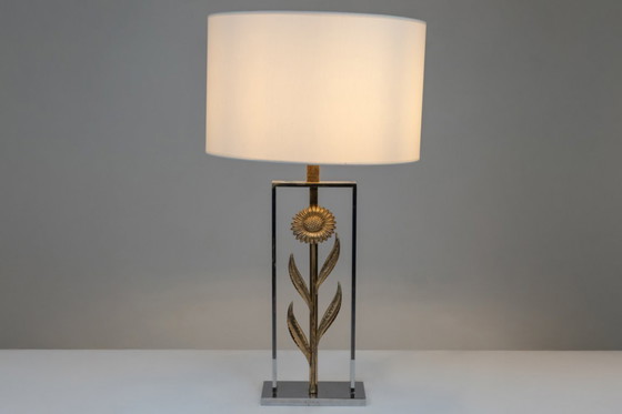 Image 1 of Charles House, attribuito a. Coppia di lampade a forma di girasole. Anni '70