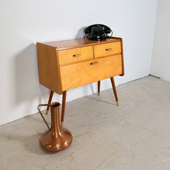 Meuble Téléphone / Meuble d'entrée Mid-Century Modern – Commodes, Bois (photo 4 of 8)