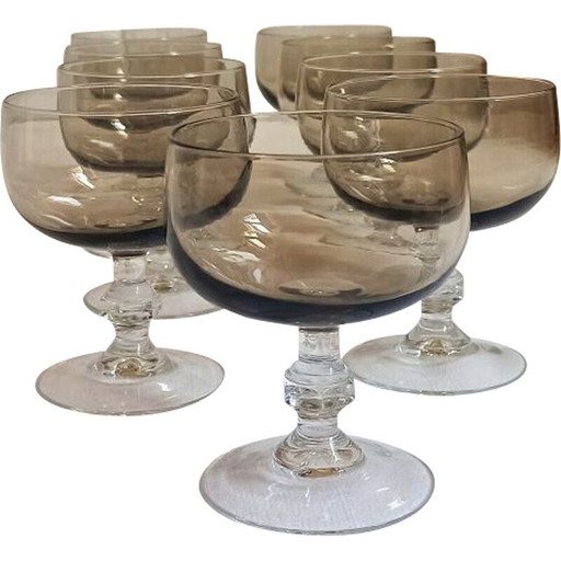 Ensemble de 8 verres ballons vintage, 1970