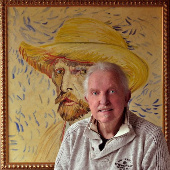 Exclusive Masterpainting: Portrait of Vincent Van Gogh with Straw Hat. – Paintings & Drawings, Canvas (photo 5 of 5)