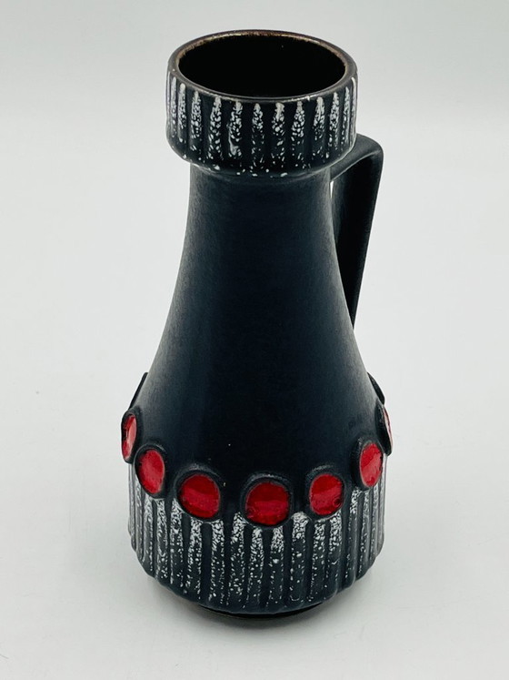 Image 1 of Schlossberg Isle Stephan black and red vintage vase