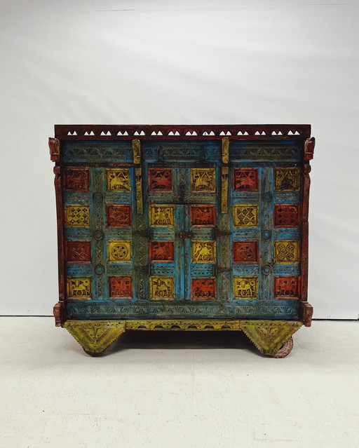 Coffre de mariage ancien de l'Inde