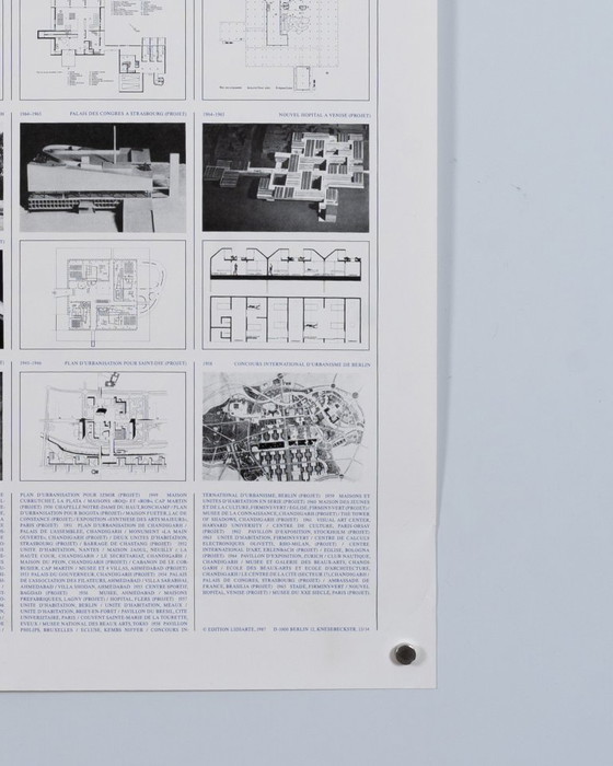 Image 1 of Le Corbusier – Poster originale vintage del 1987 di Le Corbusier – Architettura modernista – 100x68,5 cm