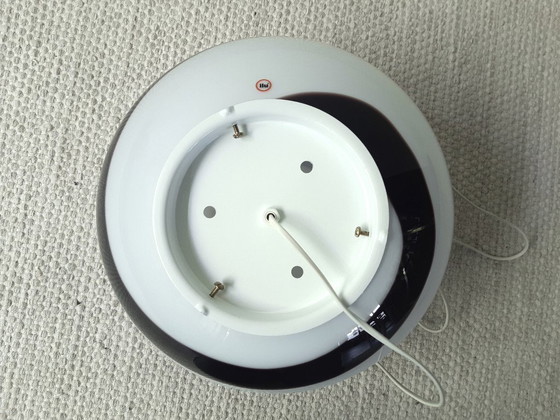 Image 1 of Large ILU di Vetro glass table lamp / floor lamp, model Zebra black and white glass, Italian glass Dutch design